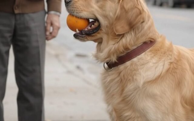 Bruno the Helper: Retrieving the Dropped Orange